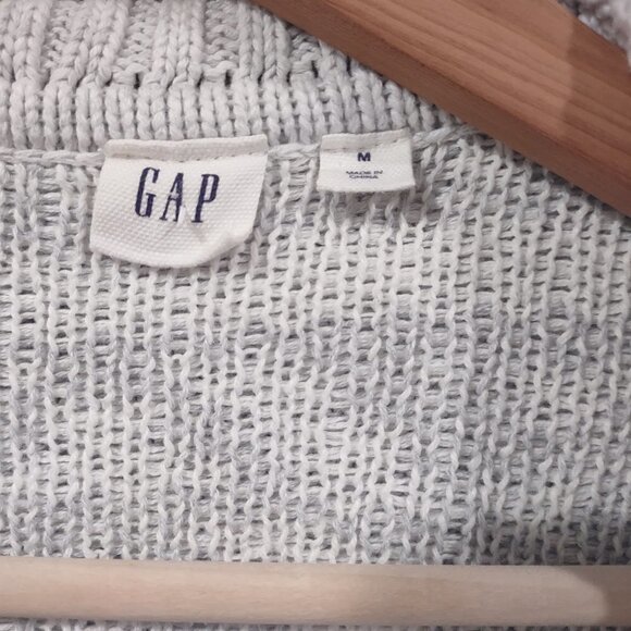 Gap Blue Gray Cotton Knit Cardigan Size M - Picture 3 of 6